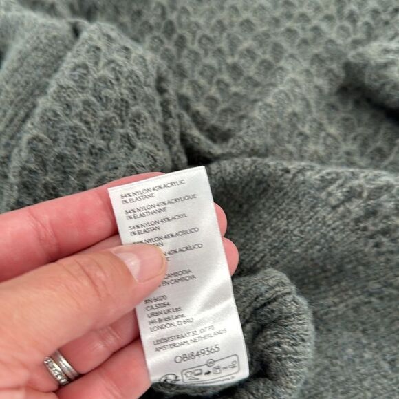 Standard Cloth Sweater Men Small Gray Green Pullover Crewneck Urban Lightweight - Picture 6 of 6